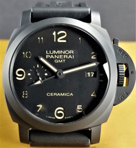 panerai black ceramic price|luminor panerai 1950 price.